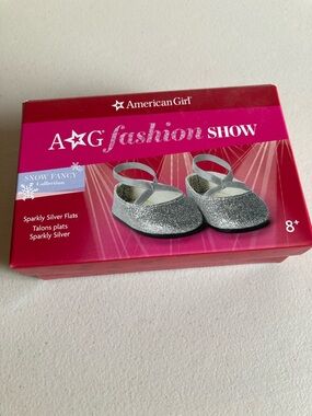 American Girl Sparkly Silver Flats